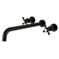 thumbnail image 1 of Kingston Brass KS8040BX Metropolitan Two-Handle 3-Hole Wall Mount Roman Tub Faucet in Matte Black, 1 of 6