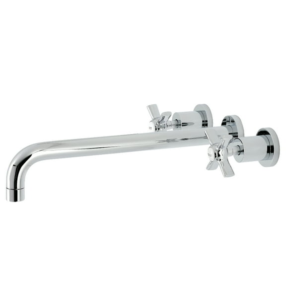 Kingston Brass KS8041ZX Millennium Two-Handle 3-Hole Wall Mount Roman Tub Faucet in Polished Chrome