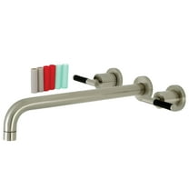 Kingston Brass KS8048CKL Kaiser Two-Handle Wall Mount Roman Tub Faucet, Brushed Nickel