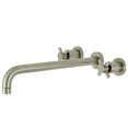 thumbnail image 1 of Kingston Brass KS8048DX Concord Two-Handle Wall Mount Roman Tub Faucet, Brushed Nickel, 1 of 7