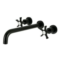 Kingston Brass KS8050NX Hamilton Two-Handle 3-Hole Wall Mount Roman Tub Faucet in Matte Black