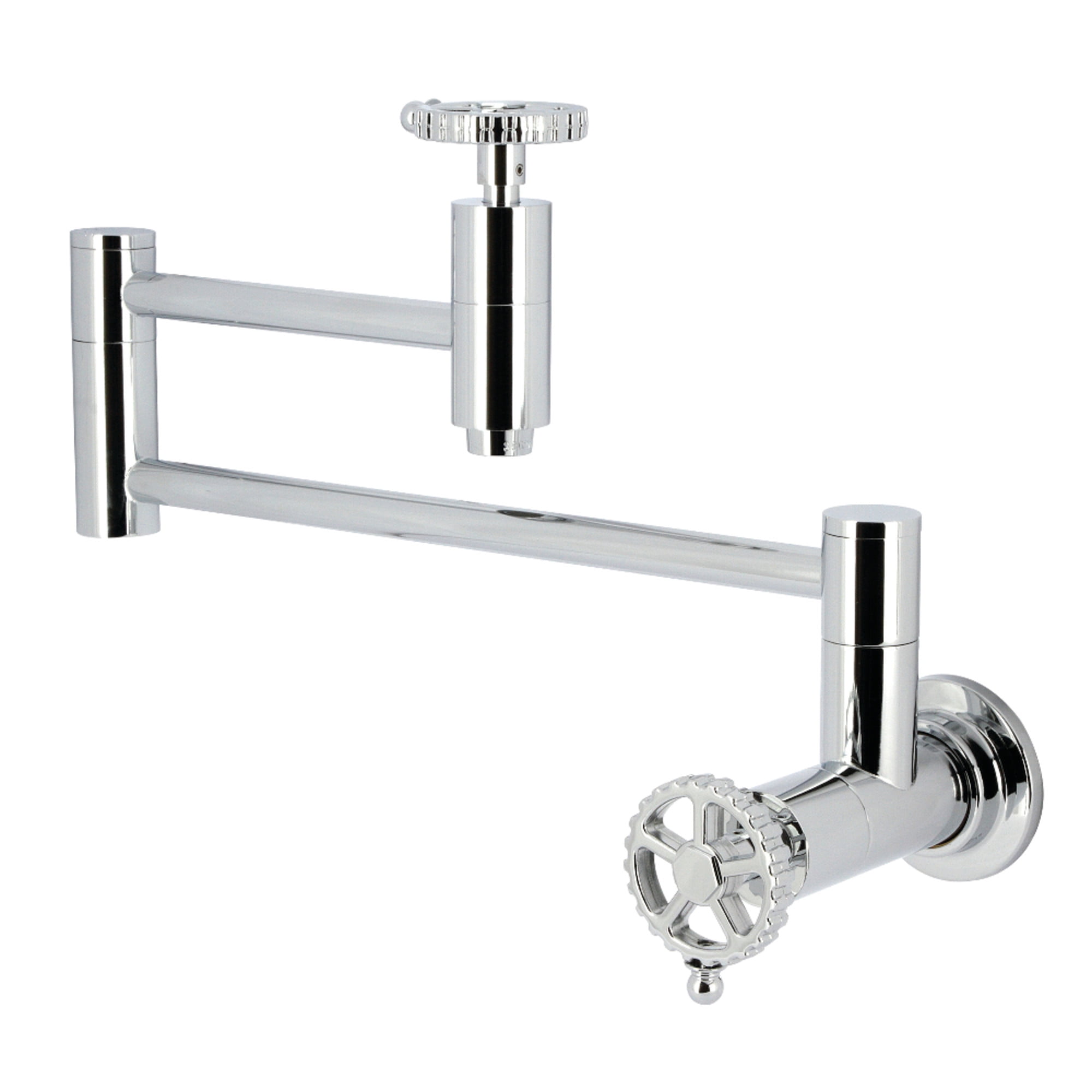Kingston Brass KS8101CG Fuller Wall Mount Pot Filler Faucet, Polished Chrome