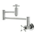 thumbnail image 1 of Kingston Brass KS8101DX Concord Wall Mount Pot Filler Kitchen Faucet, Polished Chrome, 1 of 5