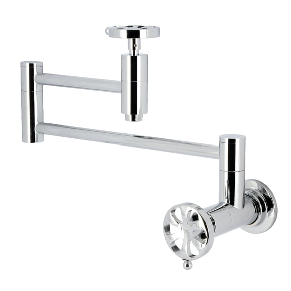 Kingston Brass KS8101RX Belknap Wall Mount Pot Filler Faucet, Polished Chrome