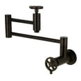 thumbnail image 1 of Kingston Brass KS8105CG Fuller Wall Mount Pot Filler Faucet, Oil Rubbed Bronze, 1 of 7