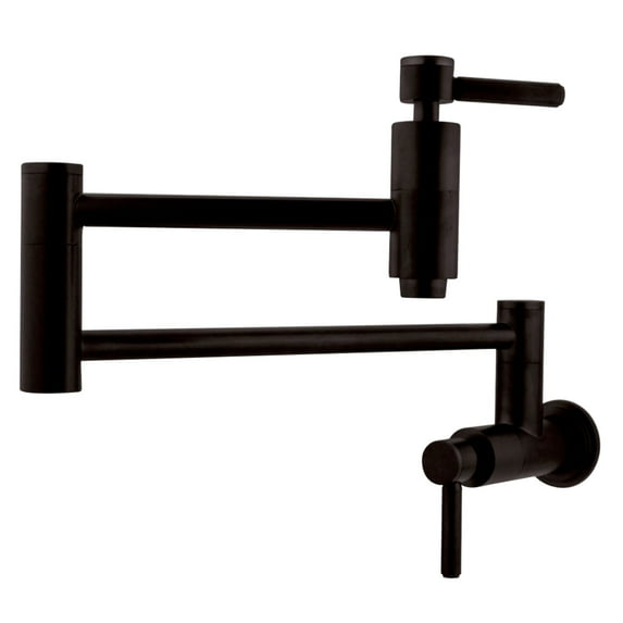 Kingston Brass KS8105DL Concord Wall Mount Pot Filler Kitchen Faucet, Oil Rubbed Bronze