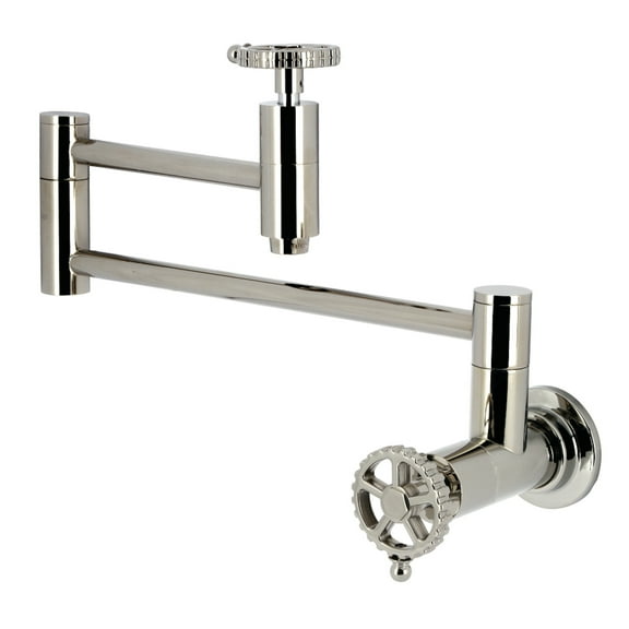 Kingston Brass KS8106CG Fuller Wall Mount Pot Filler Faucet, Polished Nickel