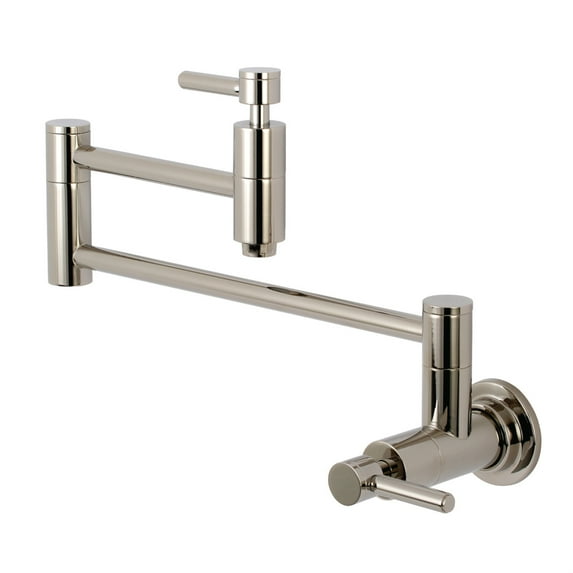 Kingston Brass KS8106DL Concord Wall Mount Pot Filler Kitchen Faucet, Polished Nickel