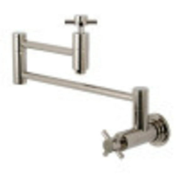 Kingston Brass KS8106DX Concord Wall Mount Pot Filler Kitchen Faucet, Polished Nickel