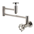 thumbnail image 1 of Kingston Brass KS8106RX Belknap Wall Mount Pot Filler Faucet, Polished Nickel, 1 of 7
