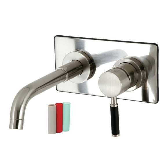 Kingston Brass KS8118DKL Kaiser Single-Handle Wall Mount Bathroom Faucet, Brushed Nickel