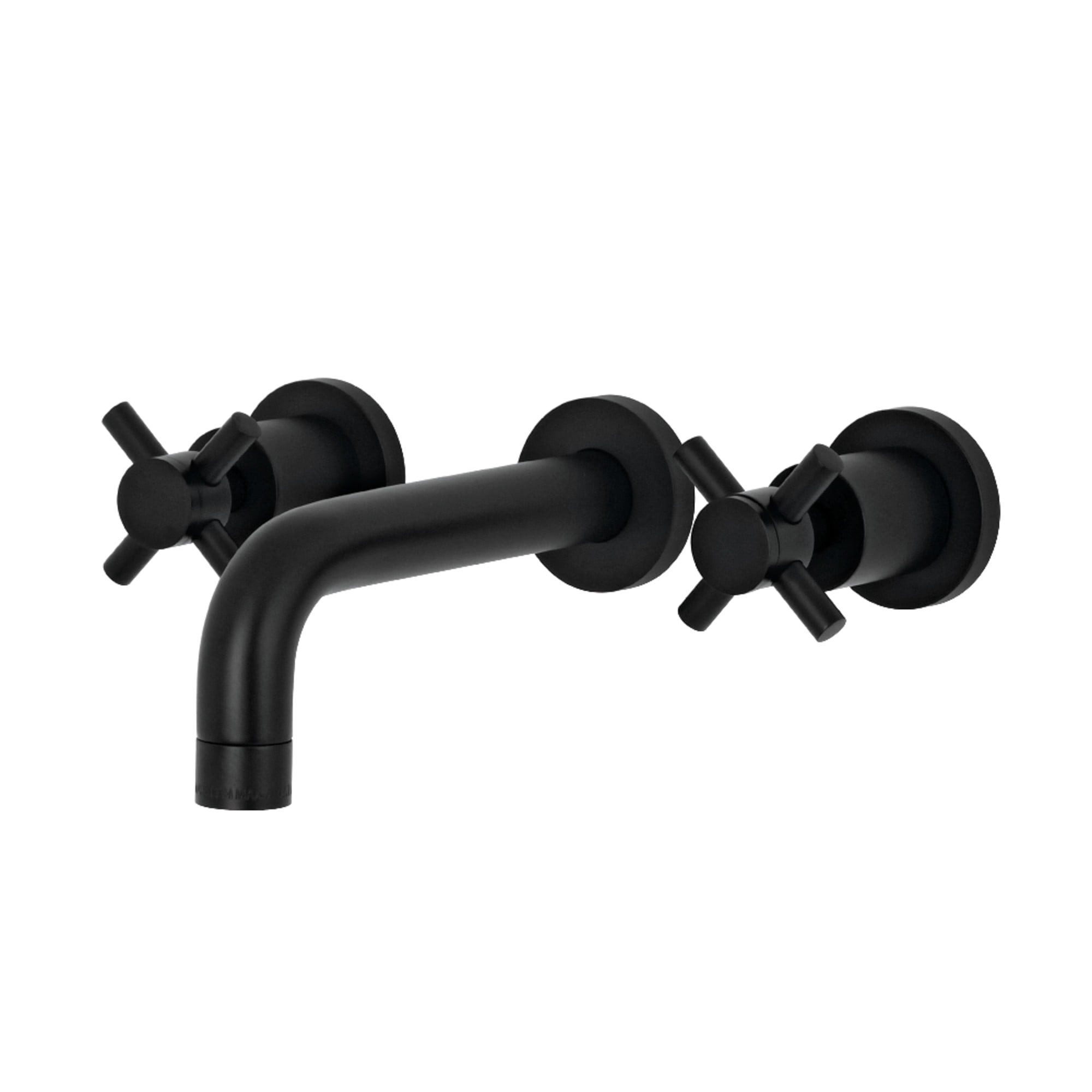Kingston Brass KS8120DX Concord Double-Handle 3-Hole Wall Mount Bathroom Faucet in Matte Black