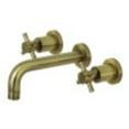 thumbnail image 1 of Kingston Brass KS8123DX Concord 2-Handle Wall Mount Bathroom Faucet, Antique Brass, 1 of 4