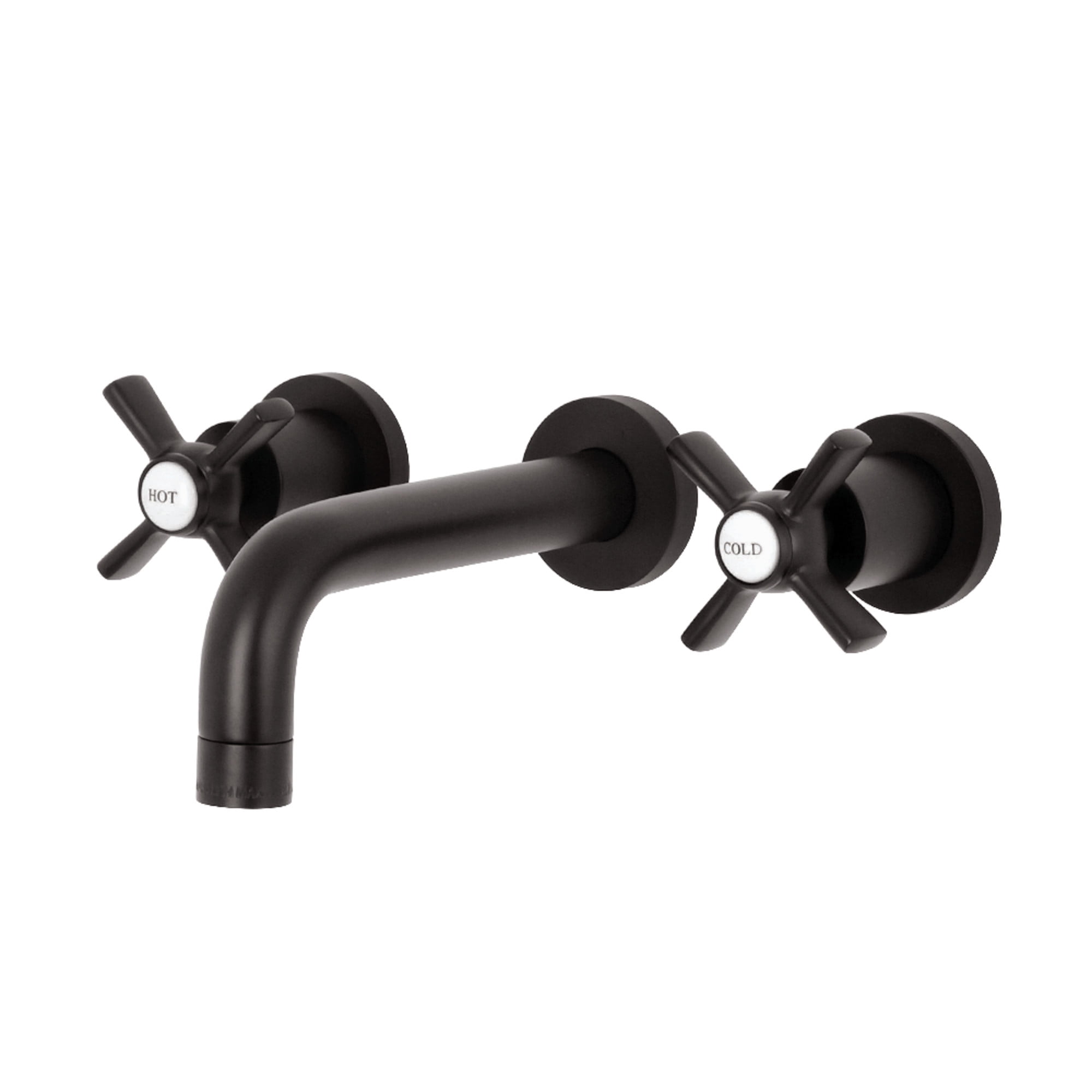 Kingston Brass KS8125ZX Millennium Double-Handle 3-Hole Wall Mount Bathroom Faucet in Oil Rubbed Bronze