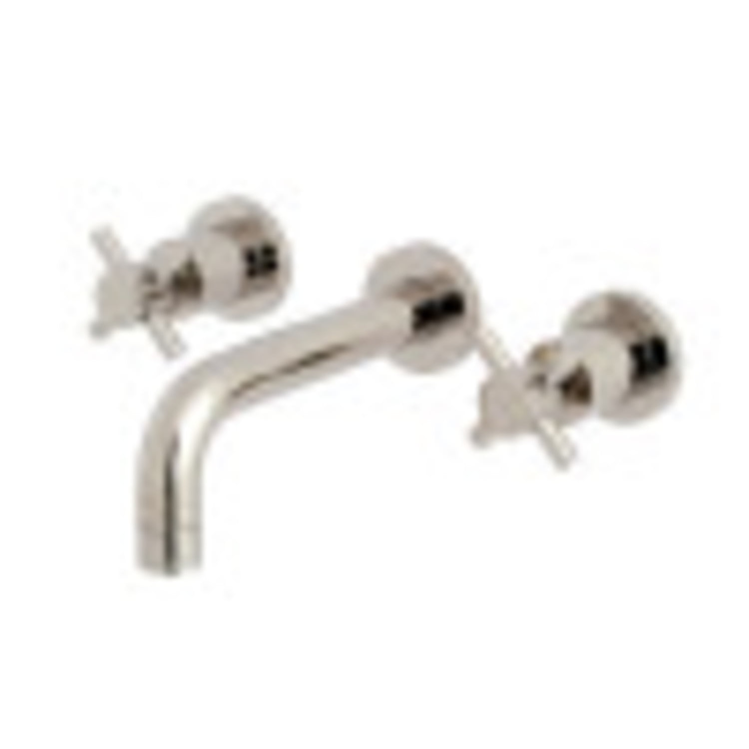 Concord Brushed Brass Dual-Handle Modern Wall Mount Faucet