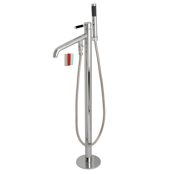 Kingston Brass KS8131DKL Kaiser Freestanding Tub Faucet with Hand Shower, Polished Chrome