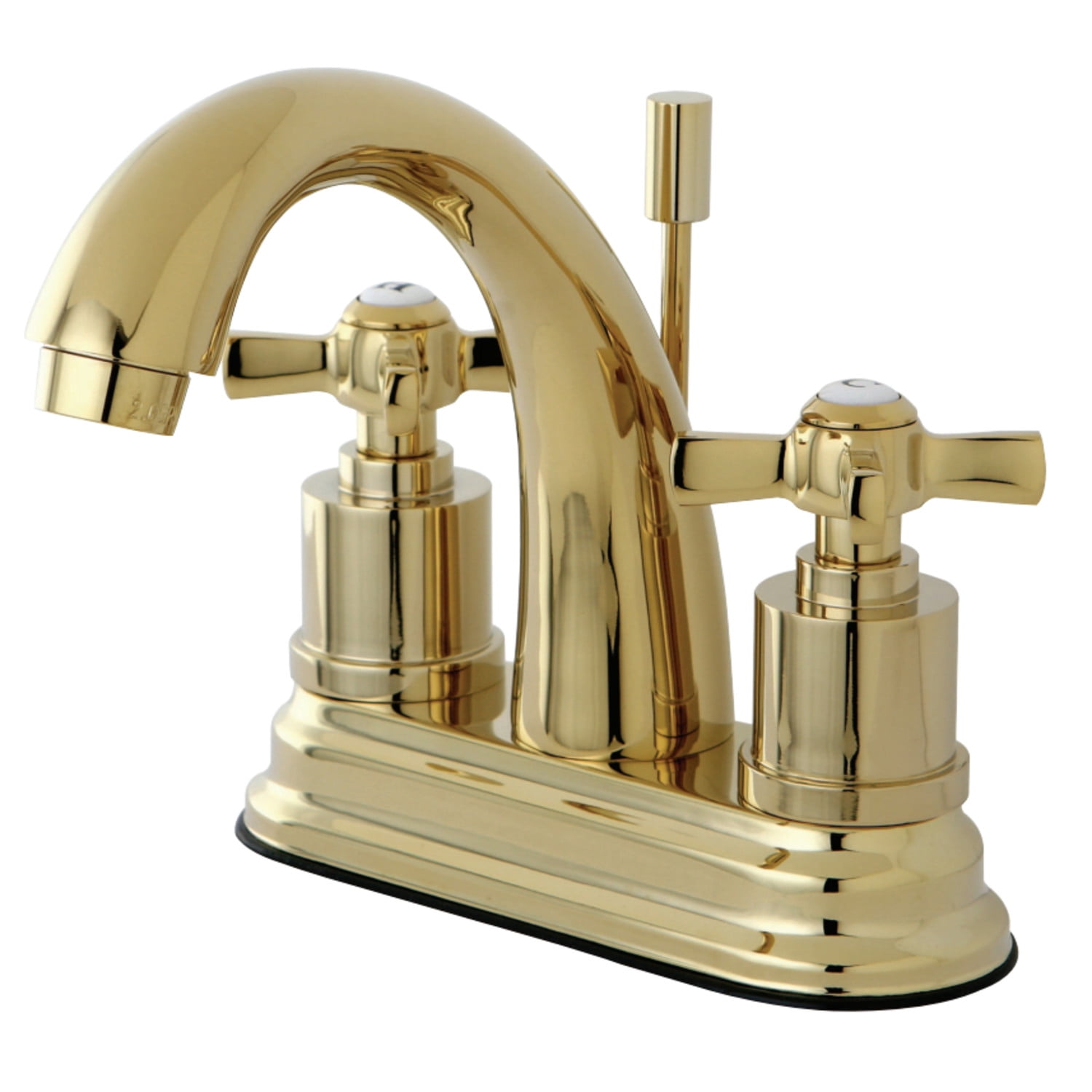 Kingston Brass KS8612ZX 4 in. Centerset Bathroom Faucet, Polished Brass
