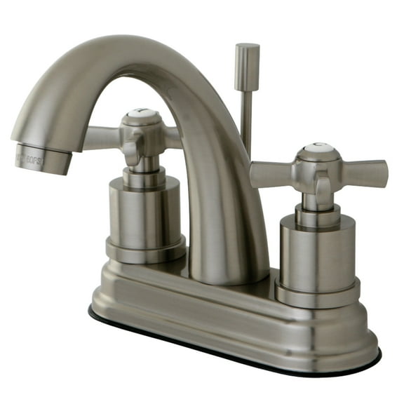 Kingston Brass KS8618ZX 4 in. Centerset Bathroom Faucet, Brushed Nickel