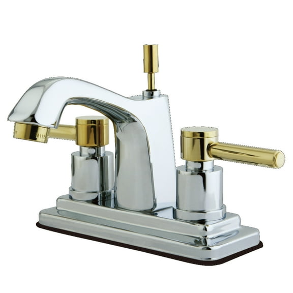 Kingston Brass KS8644DL Concord Two Handle Centerset Lavatory Faucet with Brass Pop-Up