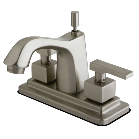 Kingston Brass KS8648QLL 4 in. Centerset Bathroom Faucet, Brushed Nickel