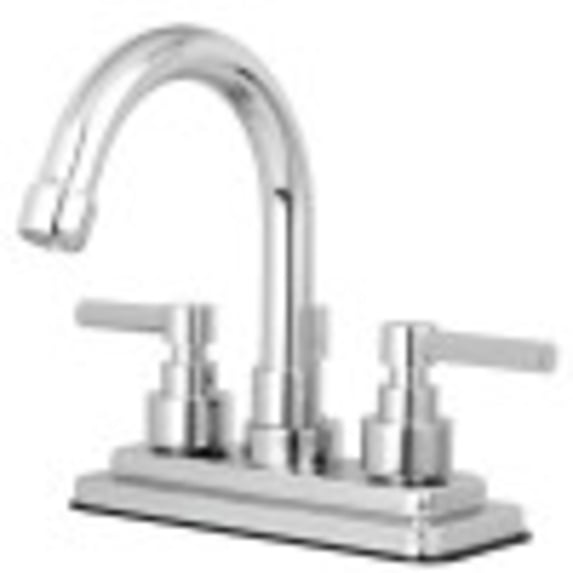 Kingston Brass Elinvar Two Handle 4" Centerset Lavatory Faucet with Brass Pop-up