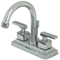 Kignston Brass Executive Two Handle 4" Centerset Lavatory Faucet with Brass Pop-up