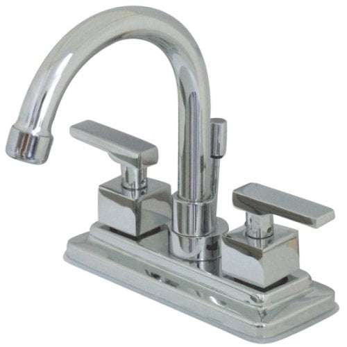 Kignston Brass Executive Two Handle 4" Centerset Lavatory Faucet with Brass Pop-up