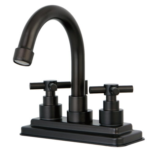 Kingston Brass Elinvar Two Handle 4" Centerset Lavatory Faucet with Brass Pop-up