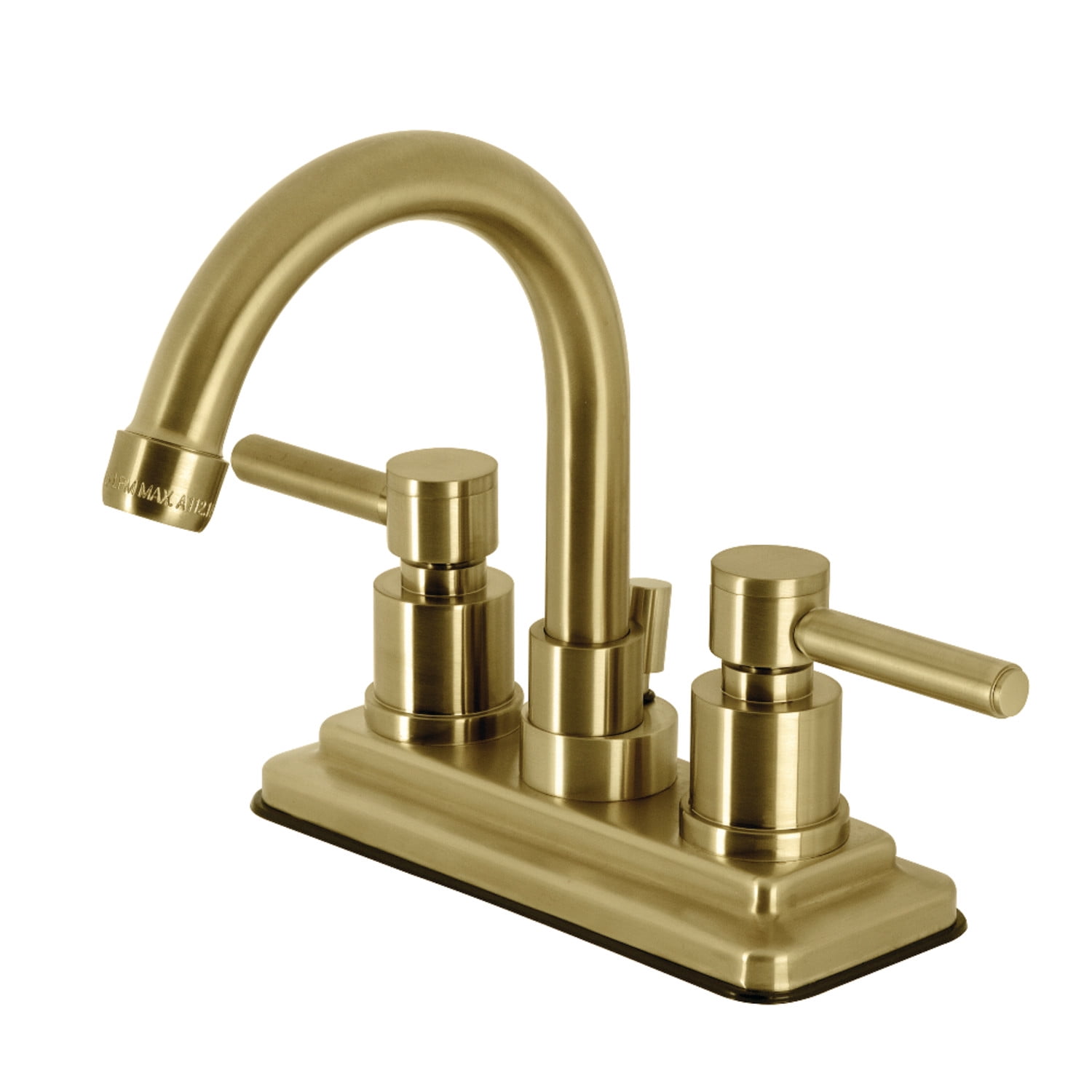 Kingston Brass KS8667DL Concord 4 in. Centerset Bathroom Faucet, Brushed Brass