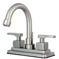 thumbnail image 1 of Kingston Brass KS8668QLL 4 in. Centerset Bathroom Faucet, Brushed Nickel, 1 of 2