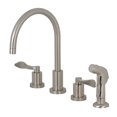 Kitchen Handle Colours Kingston Brass KS8728DFL Double-Handle 4-Hole Widespread Kitchen Faucet ...