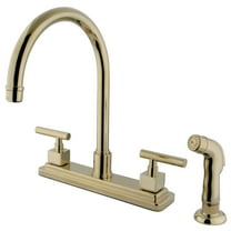 Kingston Brass KS8792CQL Claremont Centerset Kitchen Faucet, Polished Brass