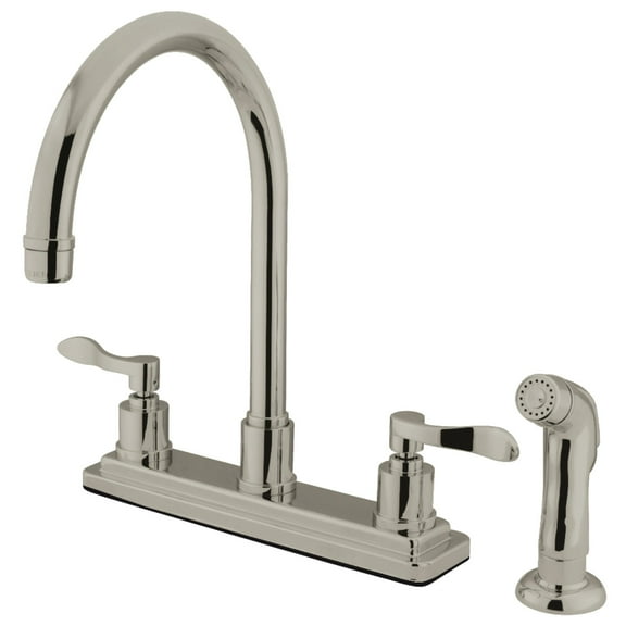 Kingston Brass KS8798DFL 8-Inch Centerset Kitchen Faucet, Brushed Nickel