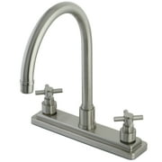 Kingston Brass KS8798EXLS 8-Inch Centerset Kitchen Faucet, Brushed Nickel