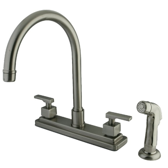 Kingston Brass KS8798QLL Executive 8-Inch Centerset Kitchen Faucet, Brushed Nickel