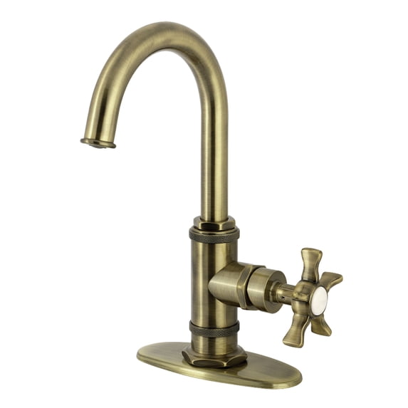 Kingston Brass KSD8503NX Hamilton Single-Handle Bar Faucet, Antique Brass