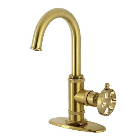 Kingston Brass KSD8507RX Belknap Single-Handle Bar Faucet, Brushed Brass