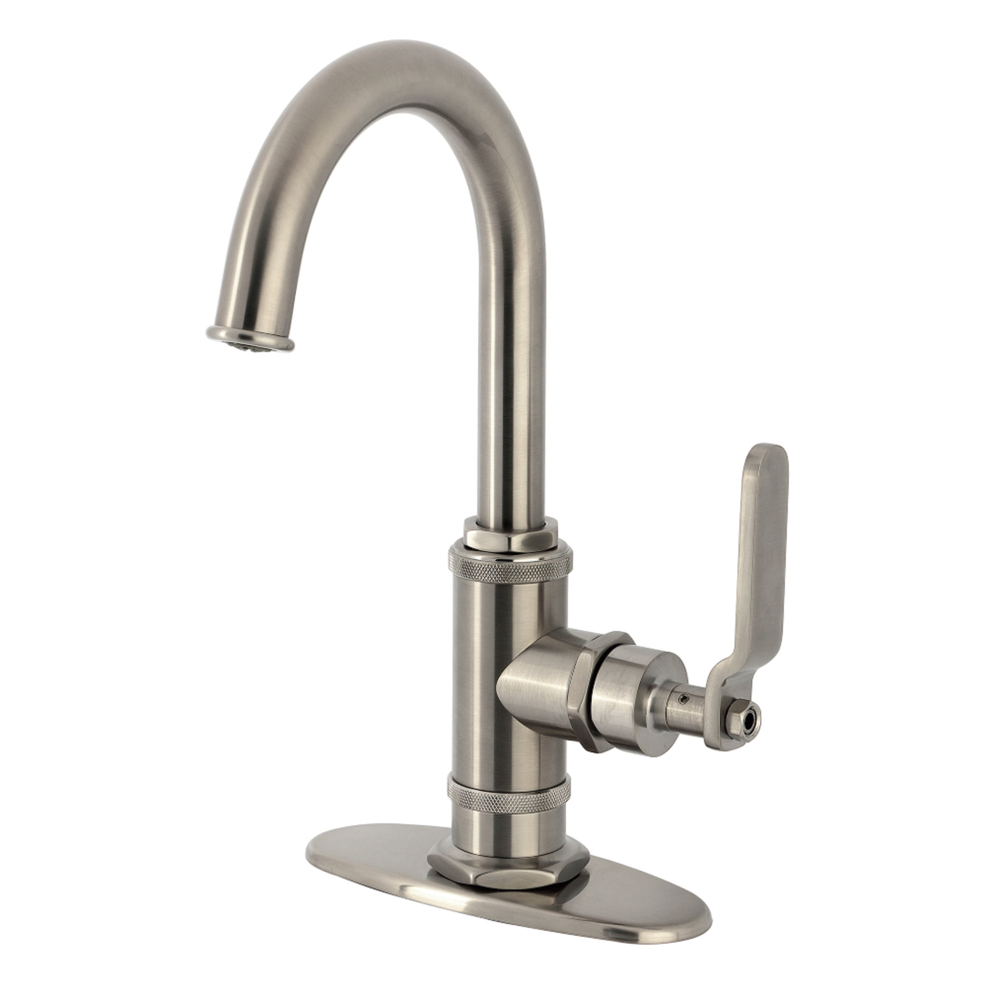 Kingston Brass KSD8508KL Whitaker Single-Handle Bar Faucet, Brushed Nickel