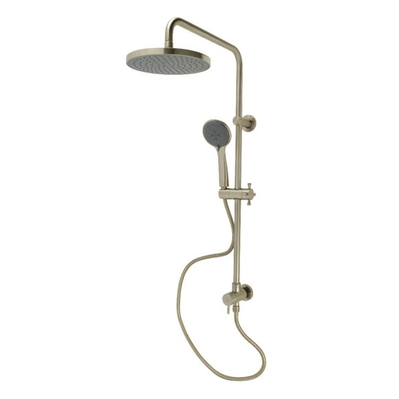 Kingston Brass KSG2398D Concord Wall Mount Rain Drop Shower System with Hand Shower in Brushed Nickel