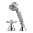 thumbnail image 1 of Kingston Brass KSK2361AXTR Deck Mount Hand Shower with Diverter for Roman Tub Faucet, Polished Chrome, 1 of 2