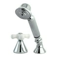 thumbnail image 1 of Kingston Brass KSK2361PXTR Deck Mount Hand Shower with Diverter for Roman Tub Faucet, Polished Chrome, 1 of 2