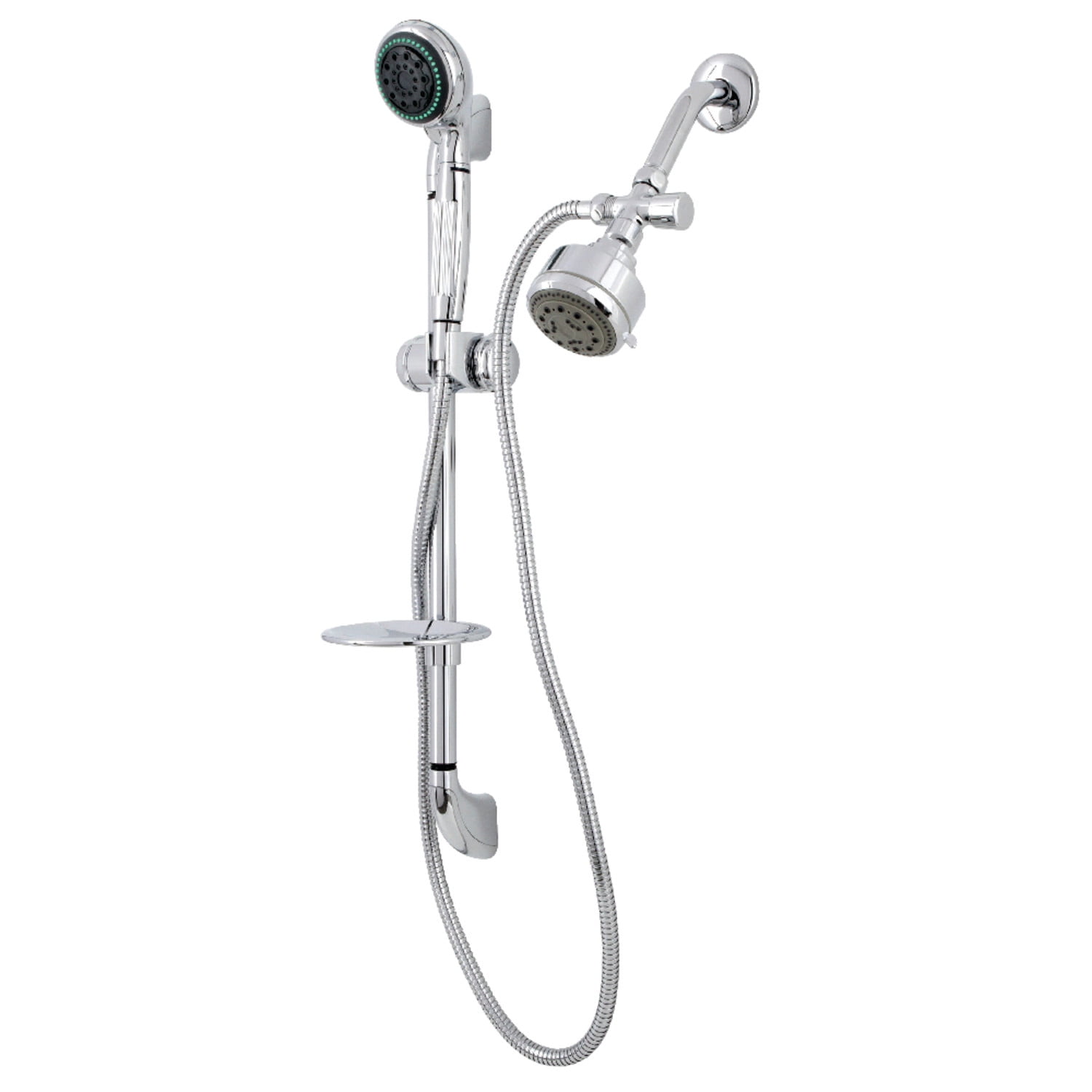 Chrome Adjustable Multi-head Shower System with Slide Bar