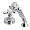thumbnail image 1 of Kingston Brass KSK3331AXTR Deck Mount Hand Shower with Diverter for Roman Tub Faucet, Polished Chrome, 1 of 5