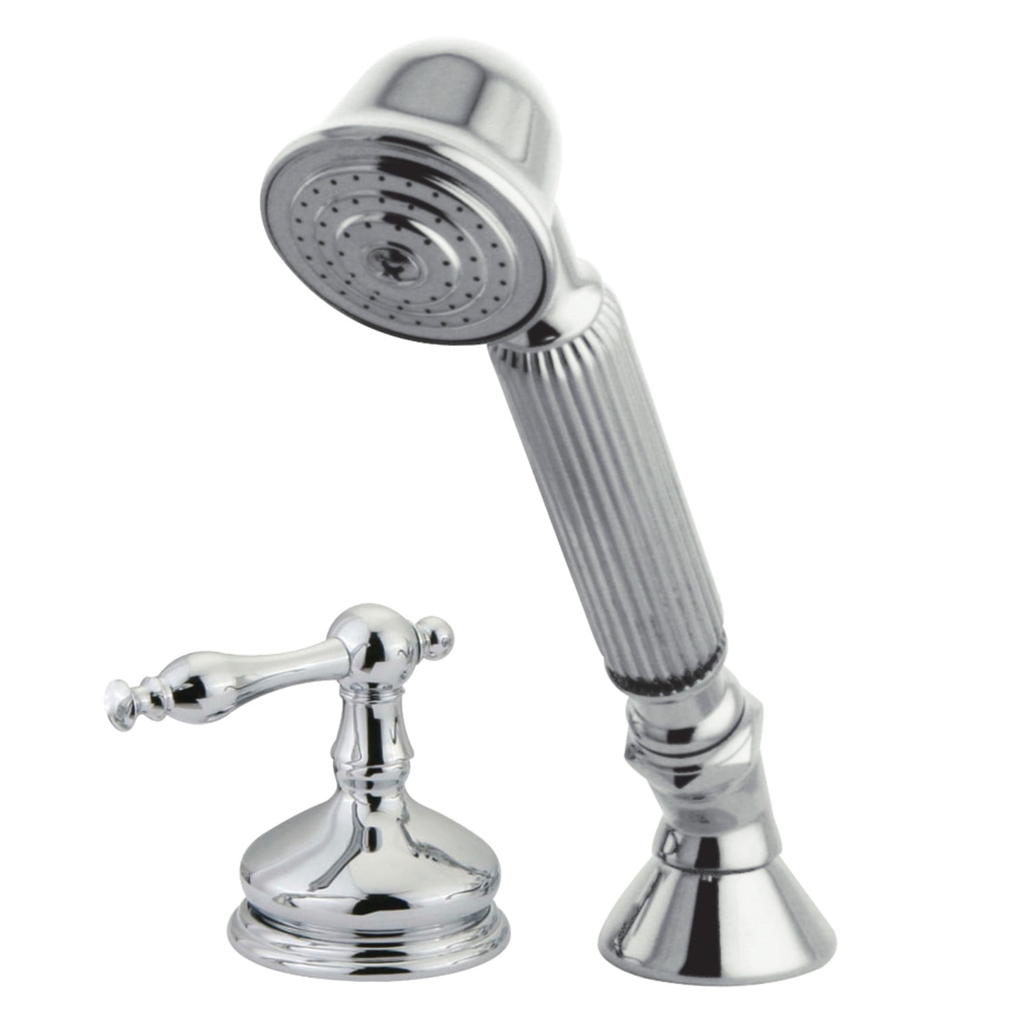 Polished Chrome Handheld Shower with Diverter for Roman Tub Faucet