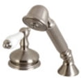 thumbnail image 1 of Kingston Brass KSK3338PLTR Deck Mount Hand Shower with Diverter for Roman Tub Faucet, Brushed Nickel, 1 of 5