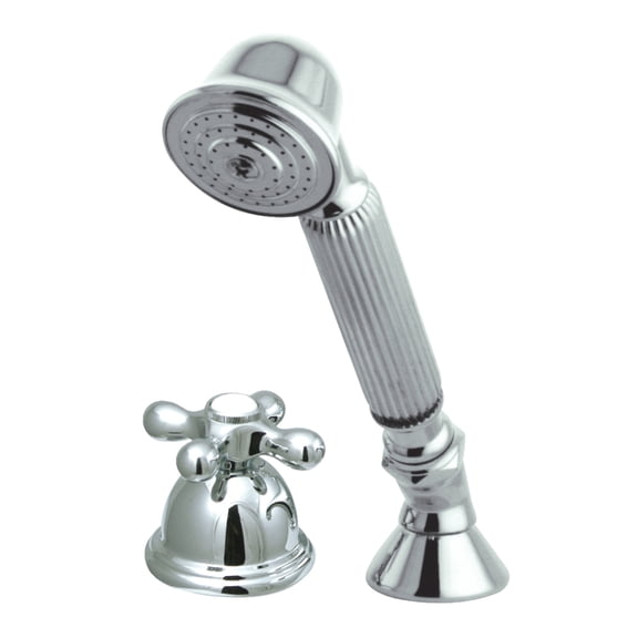 Kingston Brass KSK3351AXTR Deck Mount Hand Shower with Diverter for Roman Tub Faucet, Polished Chrome