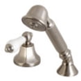 thumbnail image 1 of Kingston Brass KSK4308PLTR Deck Mount Hand Shower with Diverter for Roman Tub Faucet, Brushed Nickel, 1 of 5