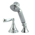 thumbnail image 1 of Kingston Brass KSK5361FLTR Deck Mount Hand Shower with Diverter for Roman Tub Faucet, Polished Chrome, 1 of 2
