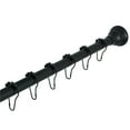 thumbnail image 1 of Kingston Brass KSR110 60-72 in. Edenscape Stainless Steel Adjustable Tension Shower Curtain Rod with Rings, Matte Black, 1 of 2