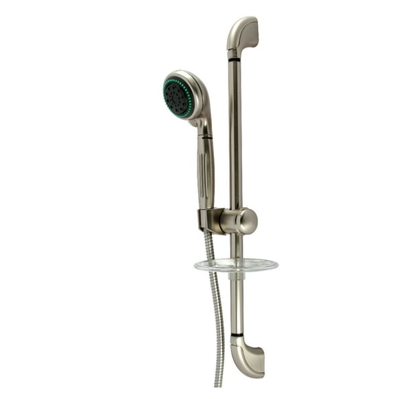 Kingston Brass KSX2528SBB Shower Combo with Slide Bar, Brushed Nickel